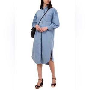 Levi’s Denim Midi Shirt dress with concealed front buttons